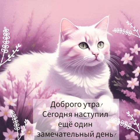 Доброе утро со светлой кошкой